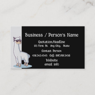 Amusants Alpaca Nature Animal Carte de visite pers