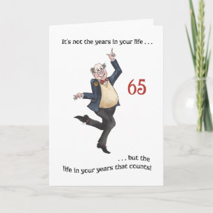Amusants Carte d'anniversaire de 65e anniversaire 