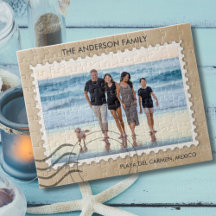 Amusants Famille Vacances Voyage Photo Puzzle