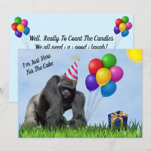 Amusants Gorilla Anniversaire Carte Appartement