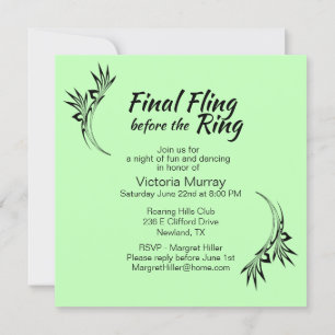 Amusants Green Bachelorette Party Invitation