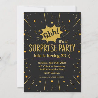 Amusants invitations d'anniversaire surprise