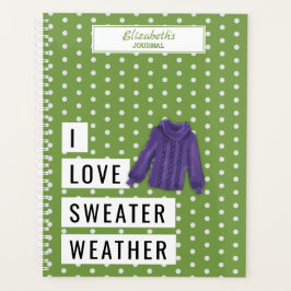 Amusants J'AIME SWEATER MÉTÉO Typographie Pois