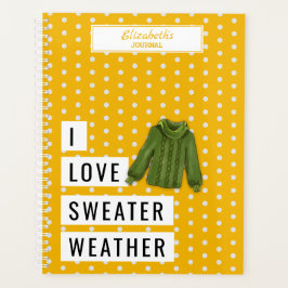 Amusants J'AIME SWEATER WEATHER Typographie person