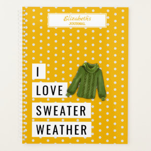 Amusants J'AIME SWEATER WEATHER Typographie person