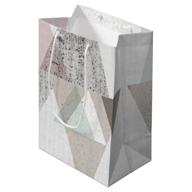 Amuse II | Geometrisch modern Mittlere Geschenktüte (Vorderseite Schrägansicht)