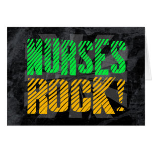 Amusement de roche d'infirmières, orange et vert