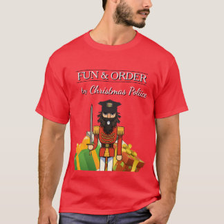 Amusement et ordre par la police de Noël – T-Shirt