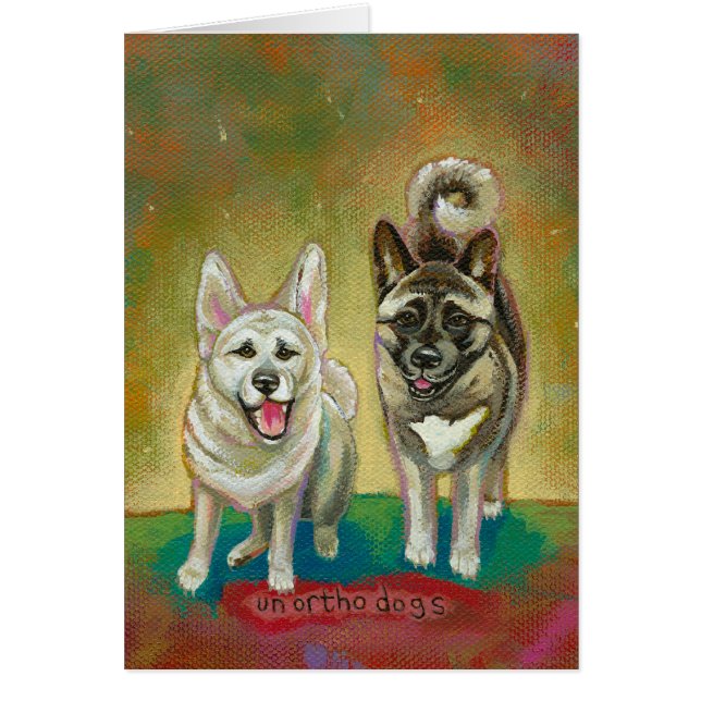 Amusement heureux de chiens d'art de chien d'Akita (Devant)