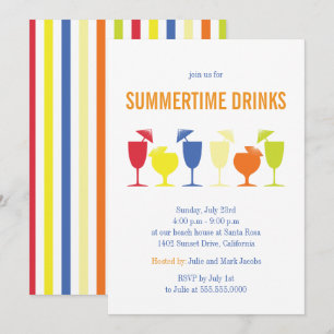 Amusement Summer Cocktail Party Invitation
