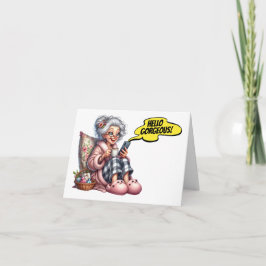 Amusez Senior avec Café et Téléphone cellulaire