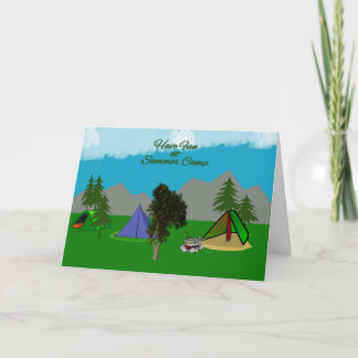 Amusez-Vous À La Carte De Voeux Du Camp D'Été