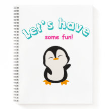 Amusons-nous un Carnet Spiral de pingouin amusant