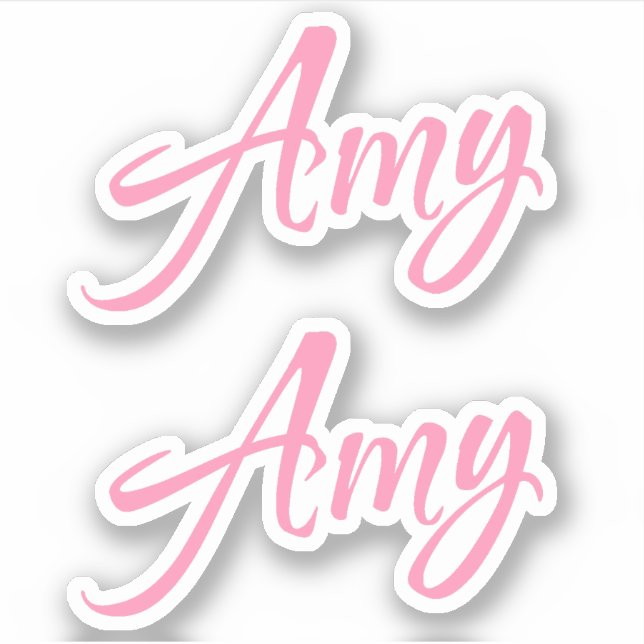 Amy Decorame in Pink x2 Aufkleber (Vorderseite)