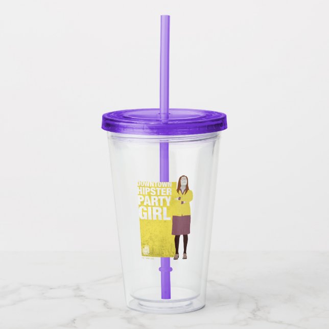 Amy | Downtown Hipster Party Girl Acryltrinkbecher (Vorderseite)