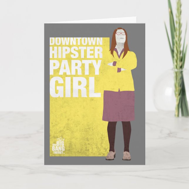 Amy | Downtown Hipster Party Girl Karte (Vorderseite)