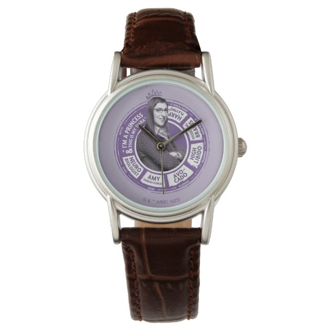 Amy Farrah Fowler Info Graphic Armbanduhr (Vorderseite)