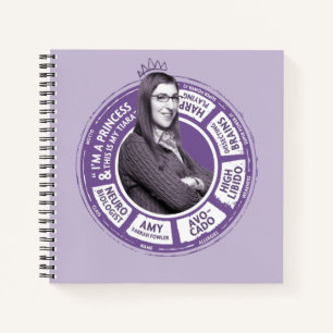 Amy Farrah Fowler Info Graphic Notizbuch