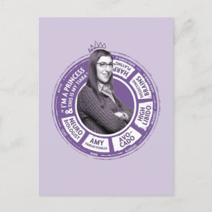 Amy Farrah Fowler Info Graphic Postkarte