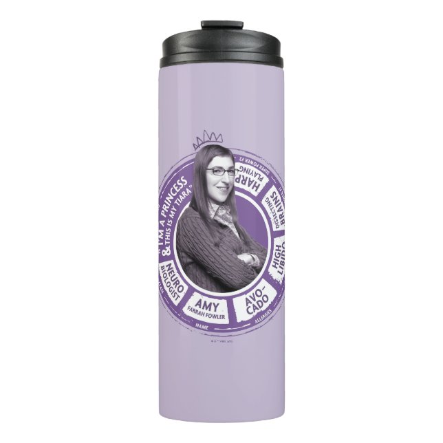 Amy Farrah Fowler Info Graphic Thermosbecher (Vorderseite)