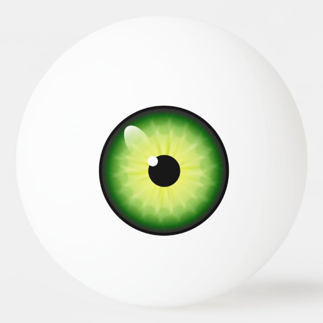 Amy K Googly Green Ping Pong Ball Tischtennisball (Vorderseite)
