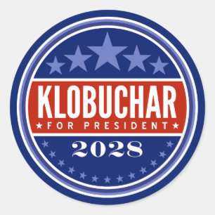 Amy Klobuchar für Präsident 2028 Runder Aufkleber