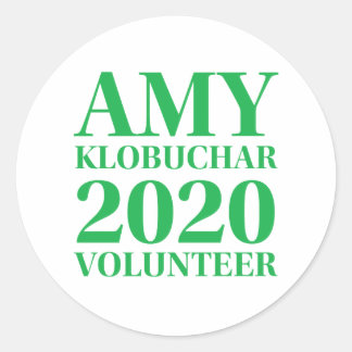 Amy Klobuchar Volunteer 1.5 in Circle Stickers