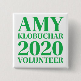 Amy Klobuchar Volunteer 2 Zoll Square Button