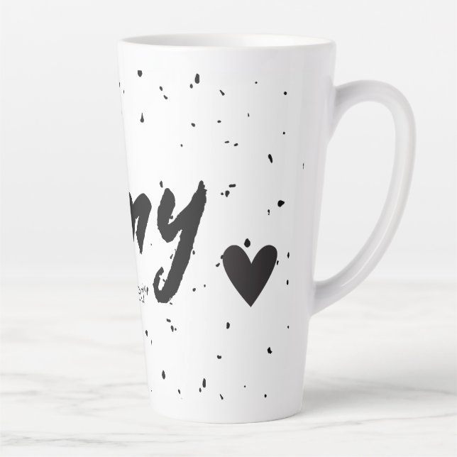 Amy Name bedeutet Womens Tasse Minimal Schwarz-wei (Rechts)
