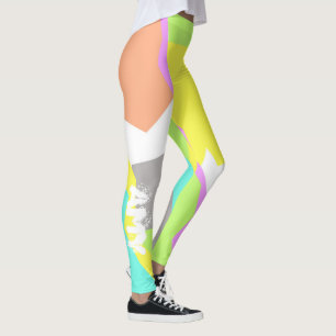 Amy Pastel Colors Positive Vibes Leggings