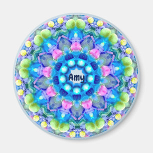 AMY ~ Personalisiertes Ostermuster Fraktal ~ Magnet