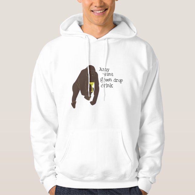 Amy wollen grünes Tropfen-Getränk Hoodie (Vorderseite)