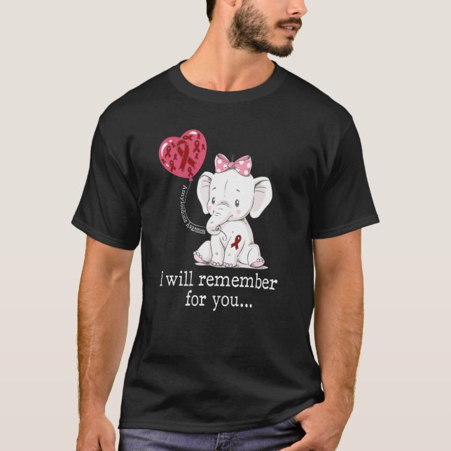 Amyloidose Awareness Elephant T-Shirt (Vorderseite)