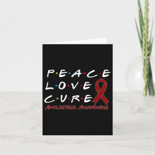 Amyloidose Awareness Peace Liebe Cure Karte