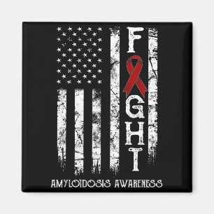 Amyloidosekrieger US-Flagge Design Magnet