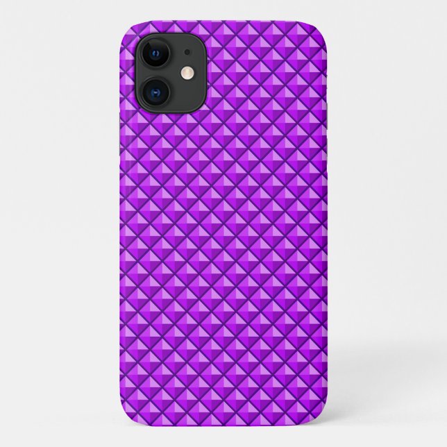 Amythyst lila, Emaille-Look, gestopftes Gitter Case-Mate iPhone Hülle (Rückseite)