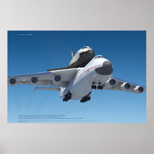 An-225 Mrija & Buran im Himmel Poster