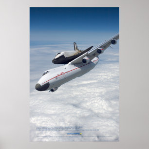 An-225 Mrija-Flugzeug mit Buran-Shuttle-Plakat Poster