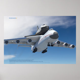 An-225 Mrija-Flugzeug mit Buran-Shuttle Poster