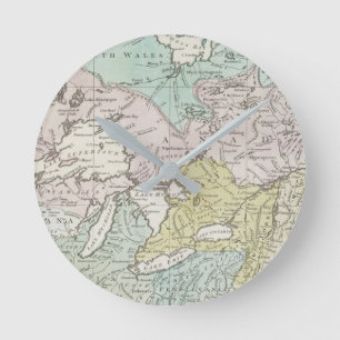 An Accurate Map of Canada, 1761 Runde Wanduhr