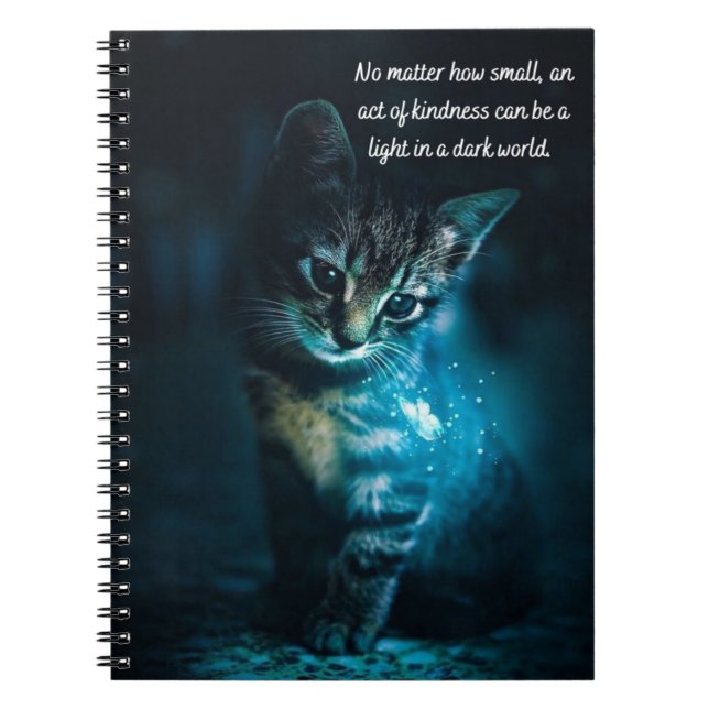 An act of kindness kitten design notebook. notizblock (Vorderseite)