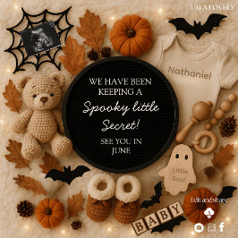 An adorable cozy fall pregnancy announcement  einladung