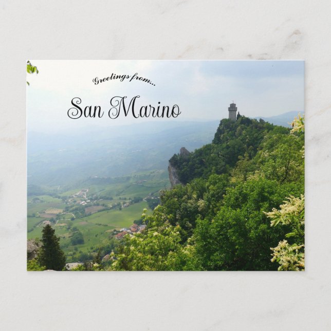 An Aerial View of San Marino Postkarte (Vorderseite)