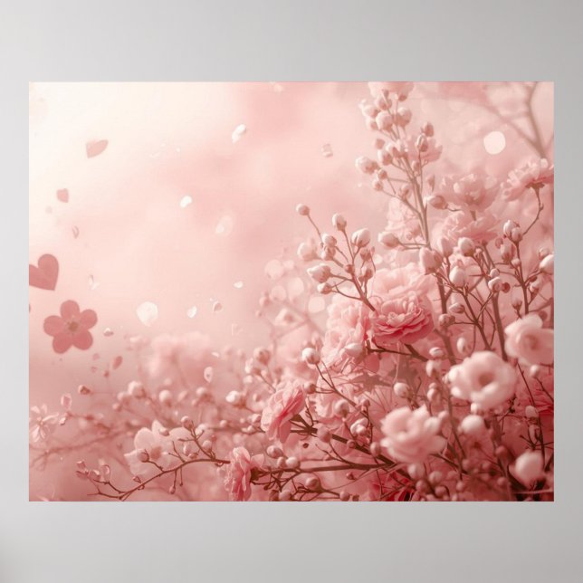 An Aesthetic Pink Valentine's Day Wall Poster (Vorne)