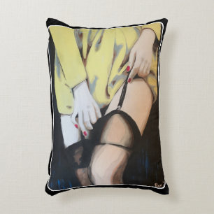 "An Afternoon Affair" Gemälde auf einer Dekokissen