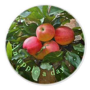 "AN APPLE A DAY"./KLUSTER VON APPLES KERAMIKKNAUF