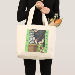 An Apple For The Teacher JUMBO TOTE Customize Stoffbeutel