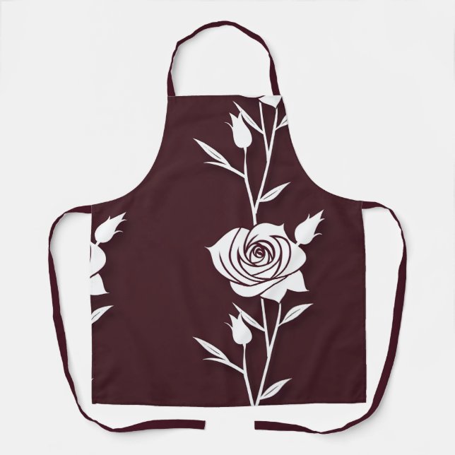 An Arrangement  Of Minimalist Single Line Roses  Schürze (Vorderseite)