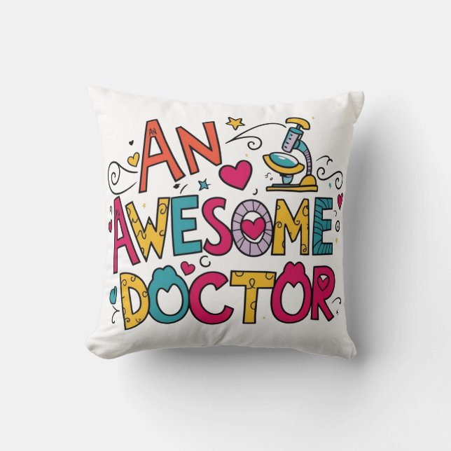 An awesome doctor  kissen (Vorderseite)