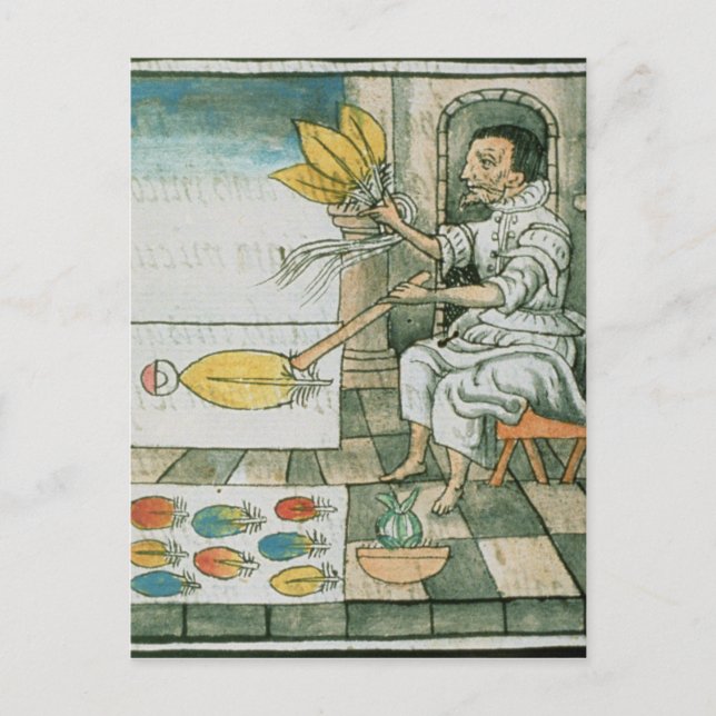 An Aztec feather artisan Postkarte (Vorderseite)